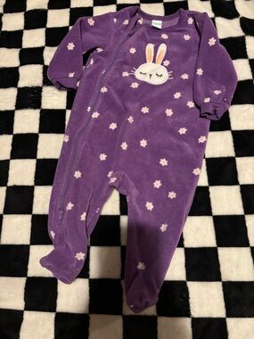 6 month pekkle purple bunny sleeper